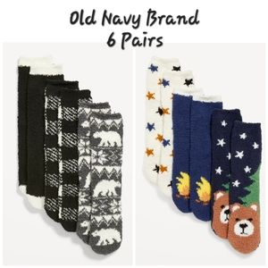 👀50% OFF👀🧦NWT‼️ Old Navy brand Cozy Crew Socks, 6 Pairs •Online Exclusive•